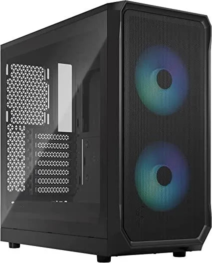Fractal Design Focus 2 RGB Mid Tower Case Black (2x 140mm RGB Fans Included) - Anigma